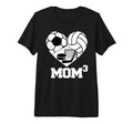 Mom Cubed Mom3 Mom Three Soccer T-Shirt - Custom Art Print for Adults