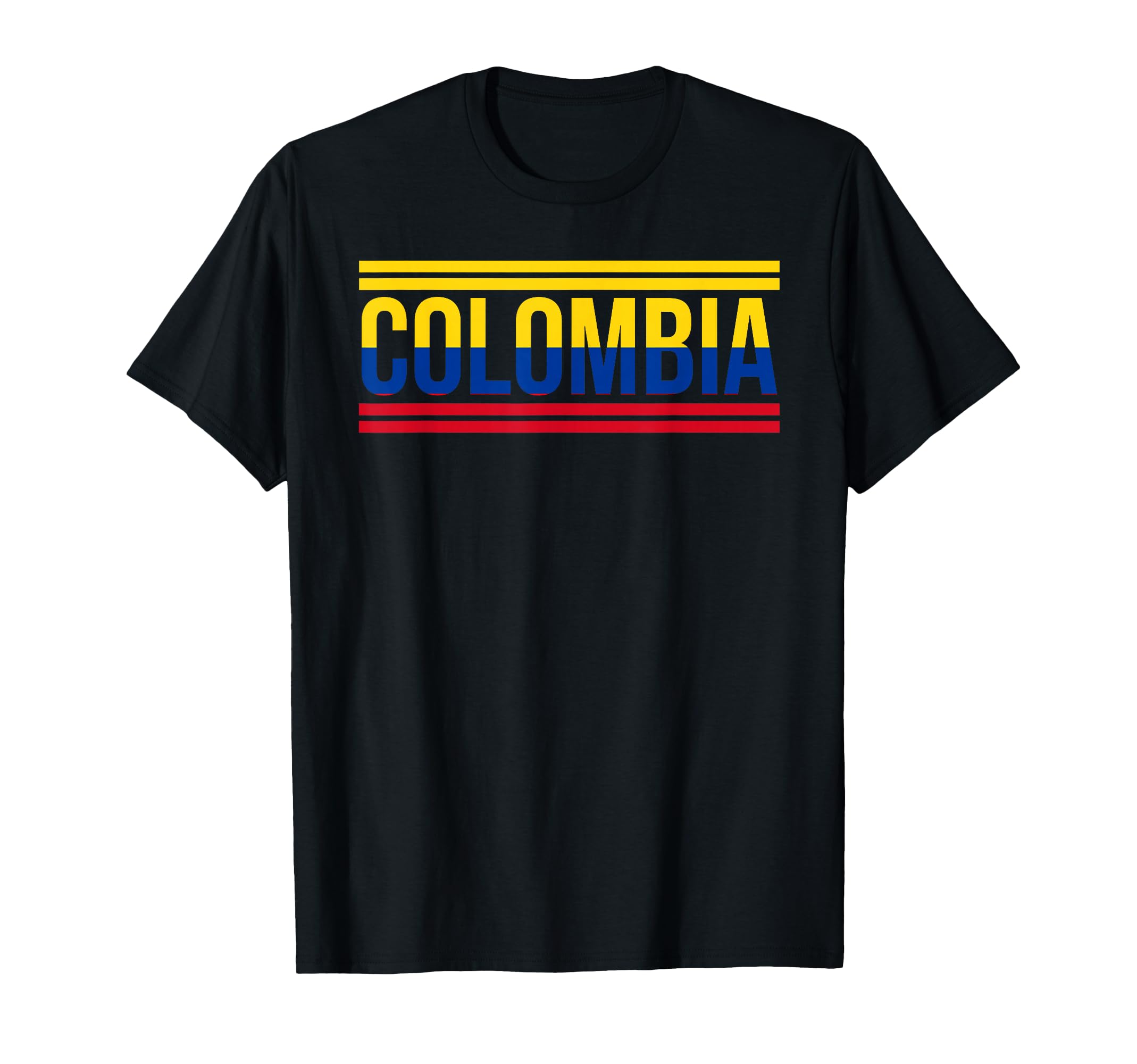 Colombia Colombian Flag Sport Soccer T-Shirt - Graphic Print for Adults