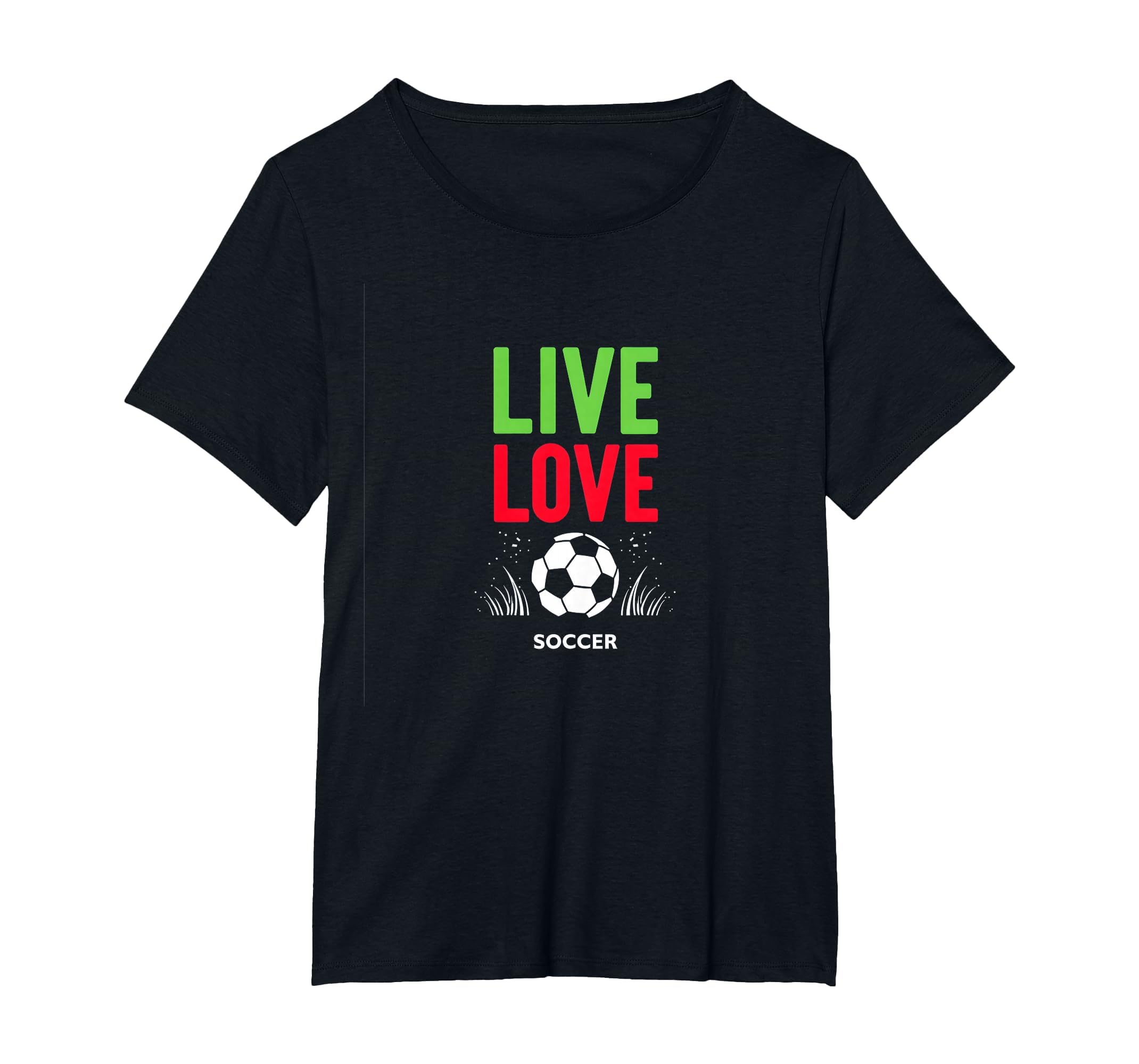Live Love Soccer Inspiring Sports T-Shirt - Fun Novelty Design Men Women