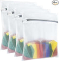 4Pcs Laundry Bags Mesh Wash Bags, 20 X 24 Inches Large Mesh Laundry Bags, Durable Delicate Laundry Bag for Travel, College, Dorm, Family And Apartment Dwellers, White