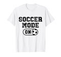 Soccer Mode Distressed Football T-Shirt - Fun Novelty Design for Adults