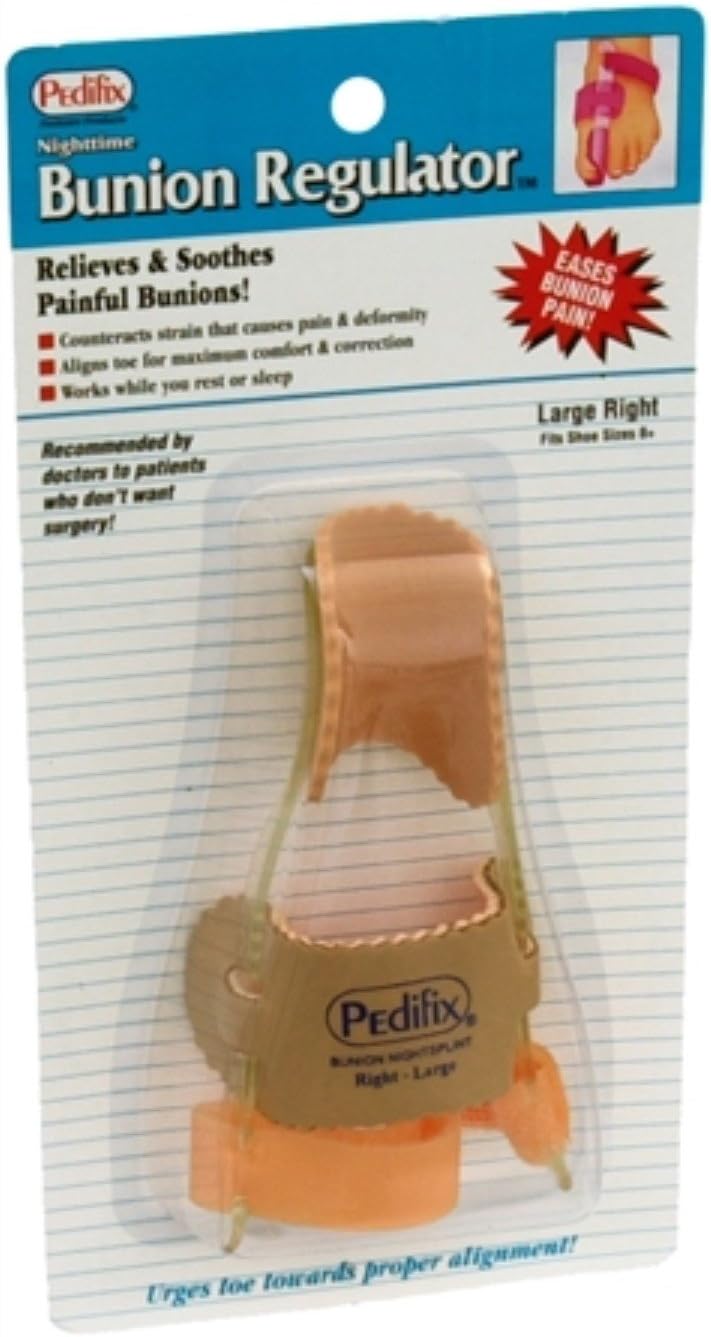 Pedifix Bunion Regulator - Large Right Foot Splint for Bunion Pain Relief