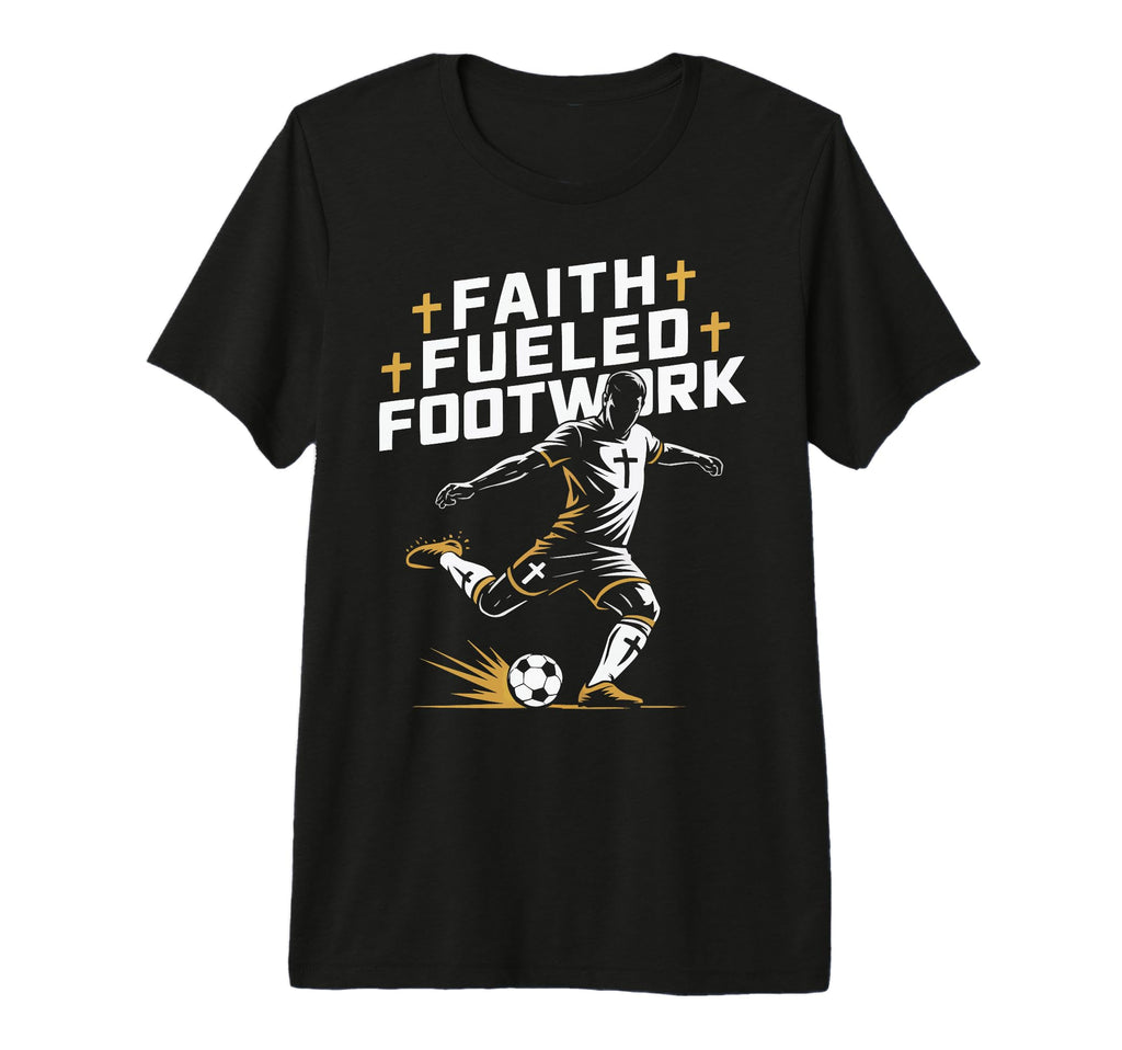 Christian Soccer Player Religious T-Shirt - Custom Art Print Men Women