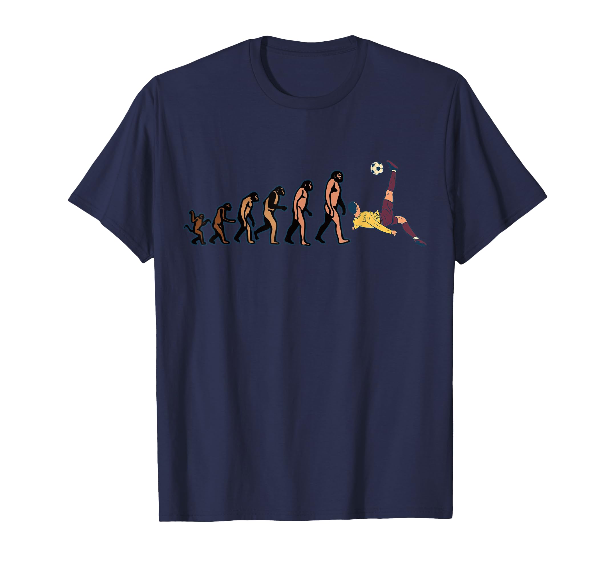 Evolution Soccer Player Coach T-Shirt - Fun Novelty Design Men Women