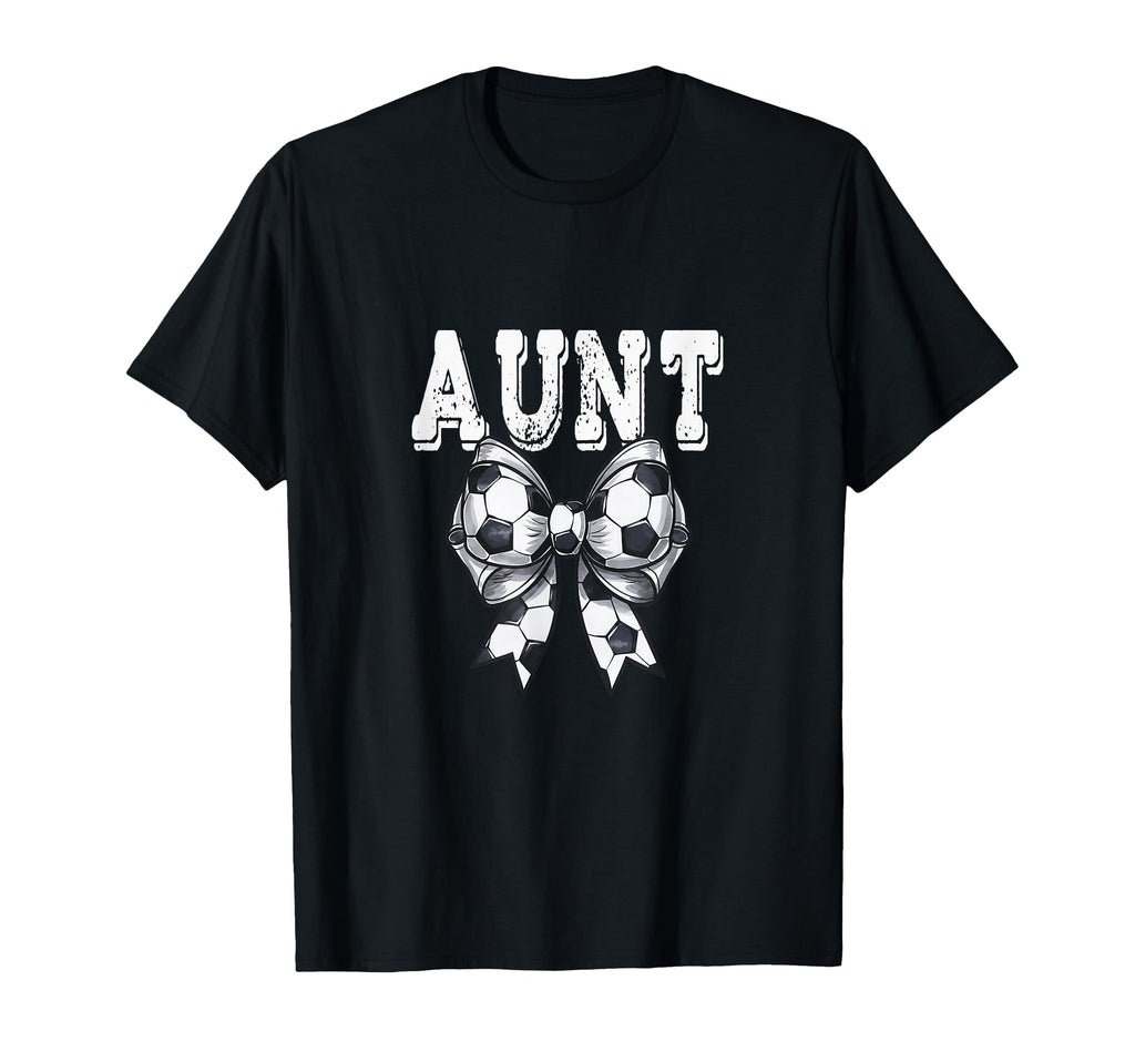 Coquette Soccer Bow Aunt Sister Grandma T-Shirt - Unique Graphic Men Women
