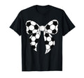 Womens Soccer Bow Soccer Player Coquette T-Shirt - Graphic Print Men Women