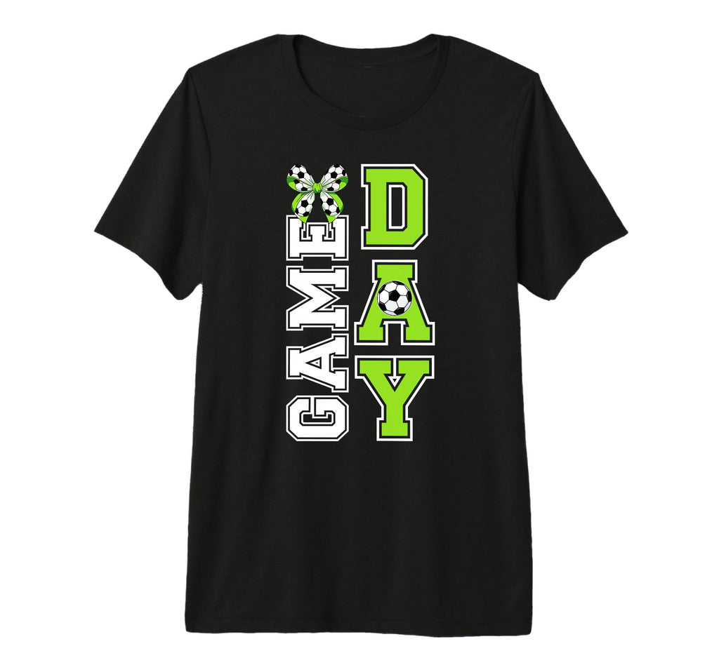 Soccer Game Day Bow Game Day Soccer Tri T-Shirt - Custom Art Print Unisex