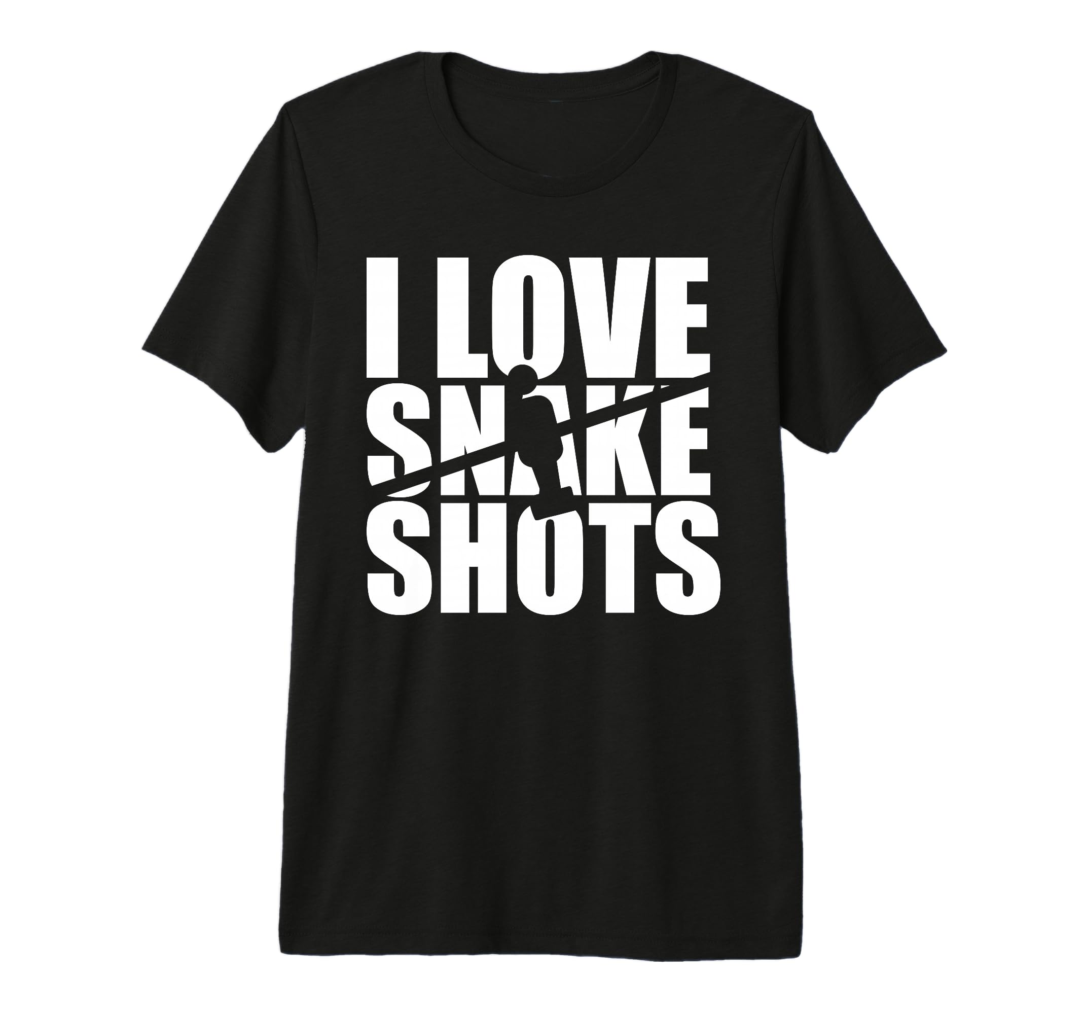 I Love Snake Shots Tri Blend T-Shirt - Minimalist Print Unisex