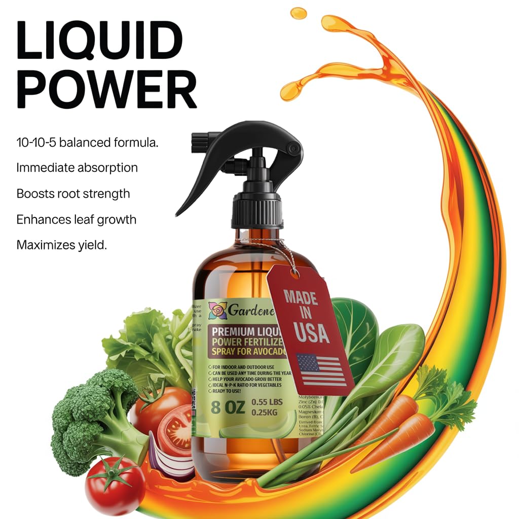 Liquid Power Brussel Sprout Fertilizer Spray – Ready-to-Use Liquid Plant Food for Brussel Sprouts – Easy Application – Fast-Acting Formula for Growth, Roots & Yield – Indoor & Outdoor – 8 oz