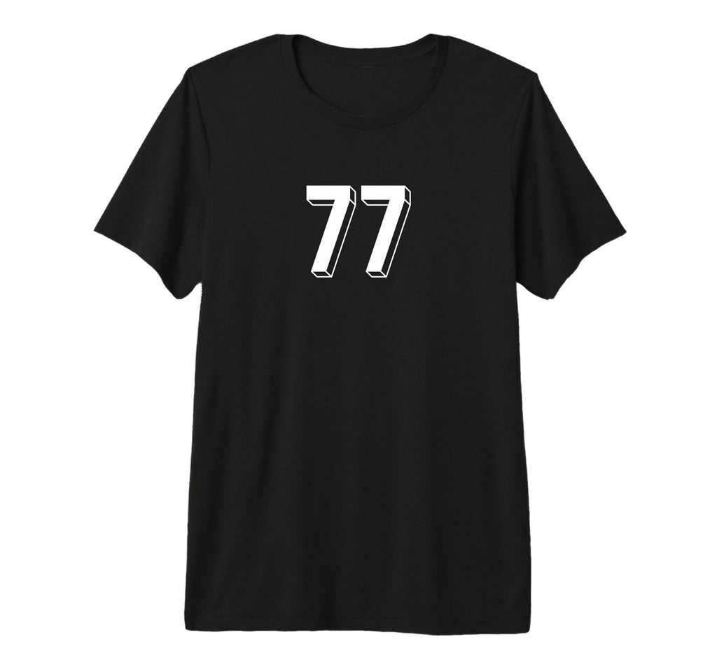 Number 77 80S 90S Soccer Team Jersey T-Shirt - Aesthetic Graphic Unisex