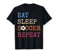 Eat Sleep Soccer Lovers Eat Sleep T-Shirt - Custom Art Print Men Women