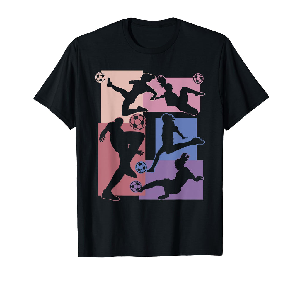 Funny Soccer Player Ball Soccer T-Shirt - Minimalist Print for Adults