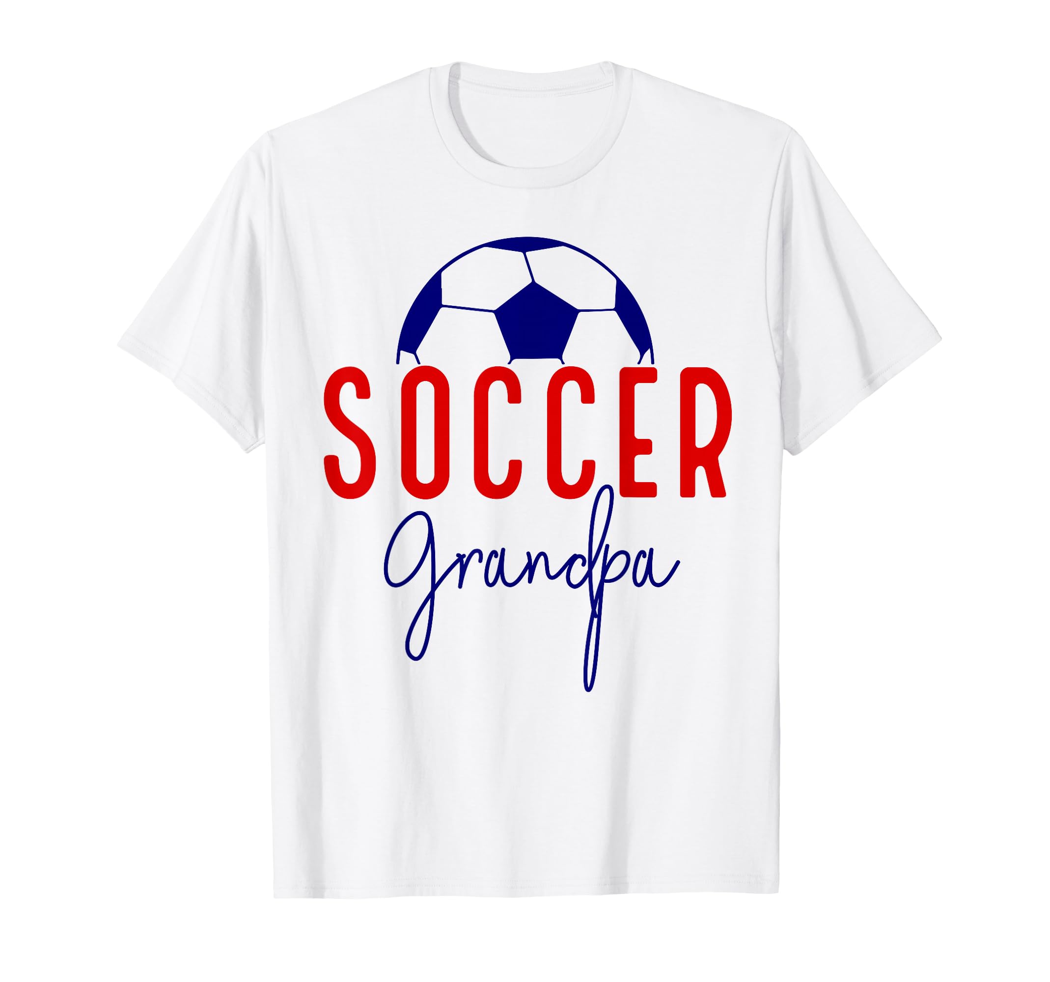 Soccer Grandpa Soccer Grandson Support T-Shirt - Graphic Print for Adults