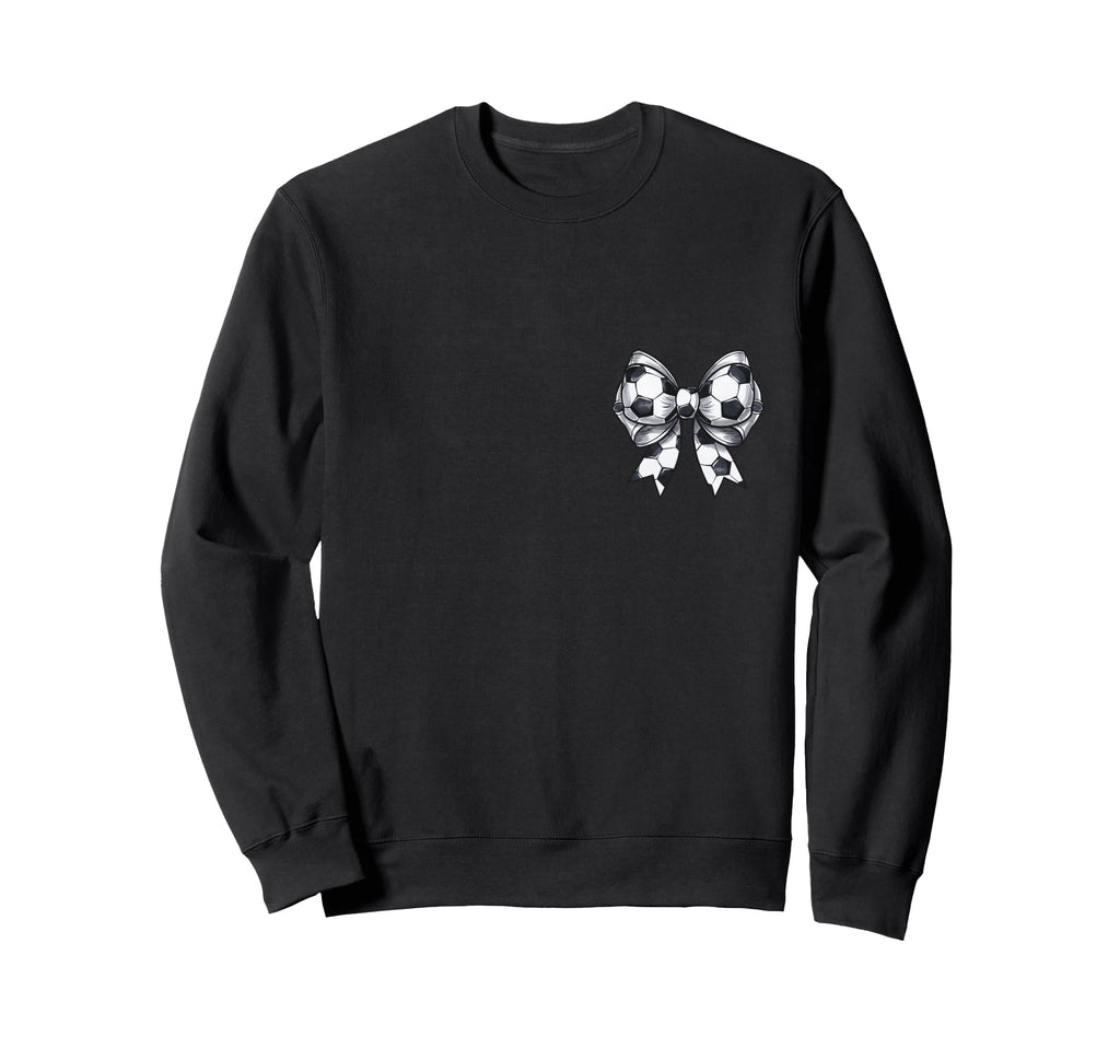 Soccer Grandma Coquette Bow Front Sweatshirt - Unique Graphic for Adults