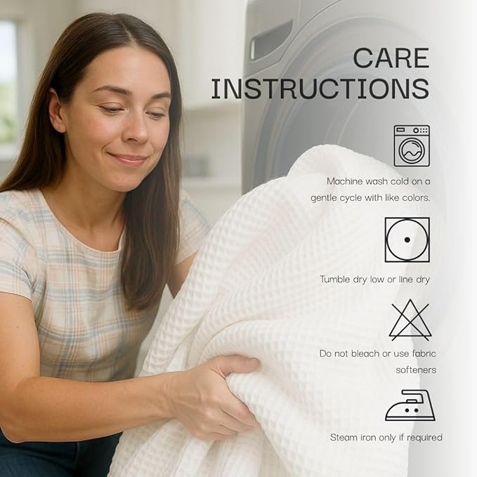 Salt Earth GOTS Certified 100% Organic Cotton Throw Blanket, 90" X 90" Blankets & Throws for Bed, Throw Blanket for Couch,Modern & Cozy Blanket, All Seasons Waffle Blanket, Soft Blanket (Silver Blue)