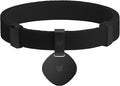 Safety Cat Collar and ID Tag Set, Elastic Quick Release Non Breakaway Collar, Personalized Aluminum Engraved Pet Name Tag, Lightweight for Kitten Small Large Cats (Midnight Black-S, Star)
