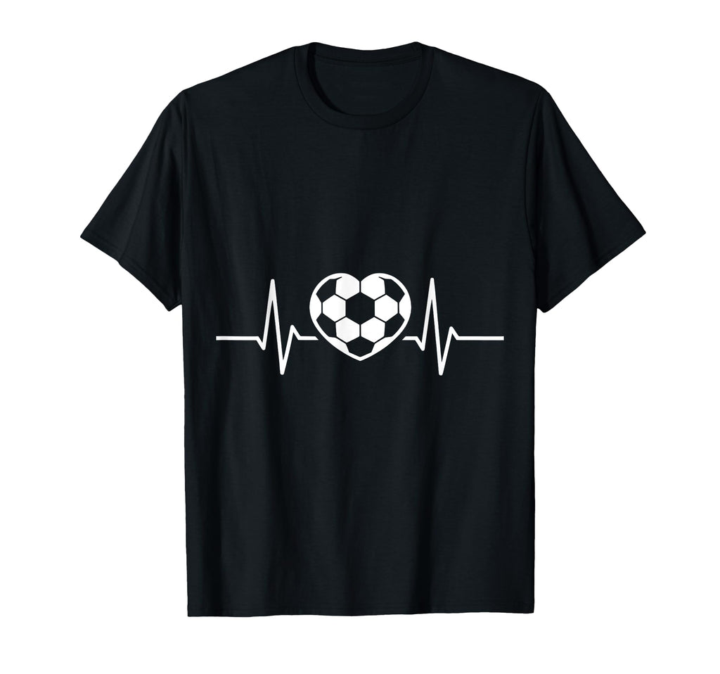 Soccer Heart Drawing Soccer Fans T-Shirt - Minimalist Print for Adults