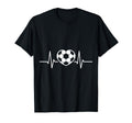 Soccer Heart Drawing Soccer Fans T-Shirt - Minimalist Print for Adults