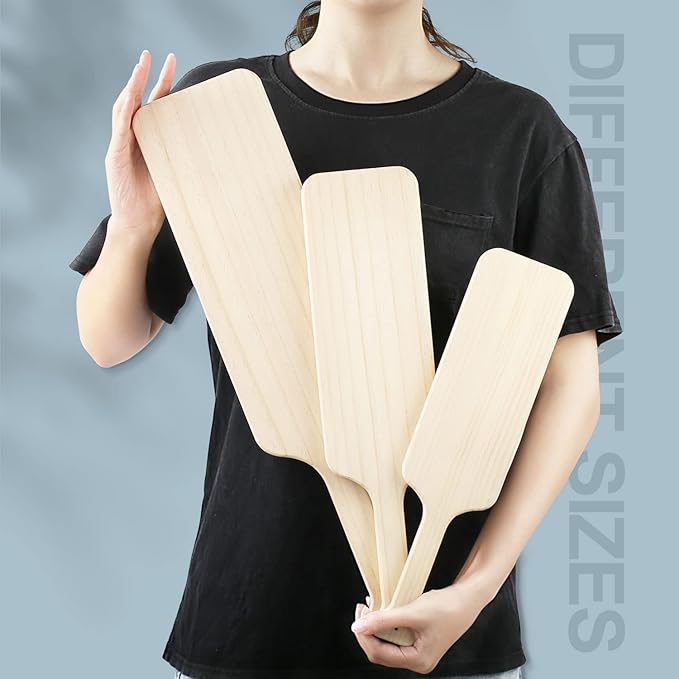 BATTIFE 2Pack 22inch Greek Sorority Paddle - Unfinished Pine Wooden Frat Paddle, Fraternity Wood Paddles for Arts Crafts