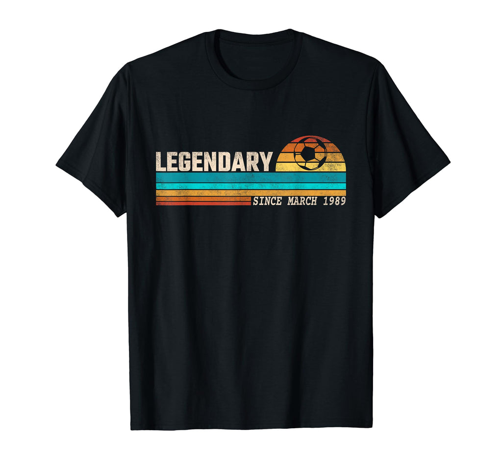 Soccer Player Legend Since March 1989 T-Shirt - Minimalist Print Unisex