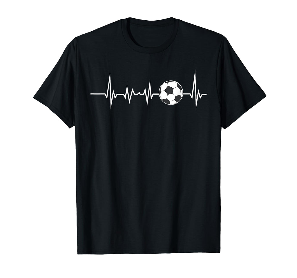 Soccer Ball Heartbeat Soccer Lovers T-Shirt - Graphic Print for Adults
