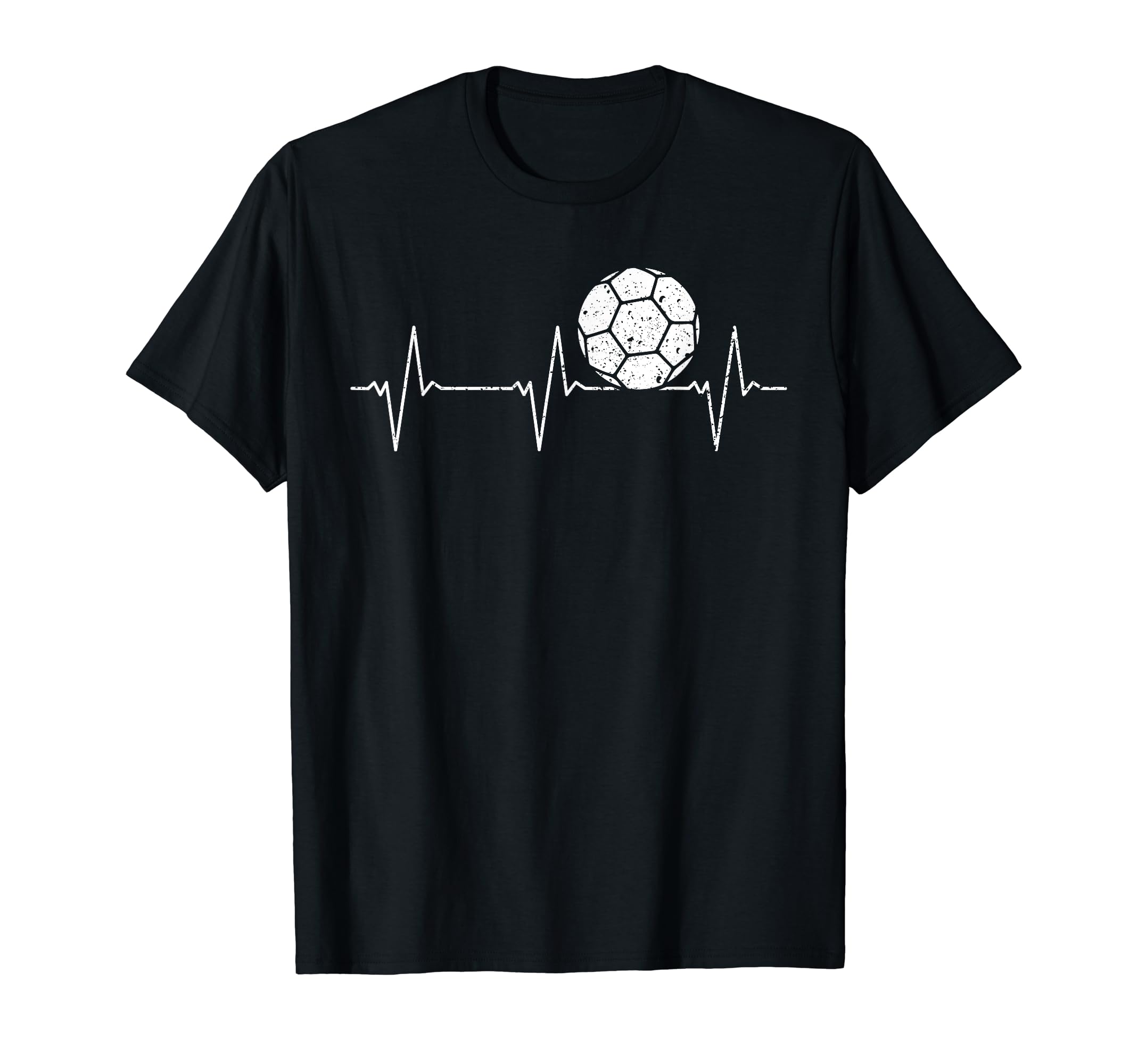 Soccer Players Heartbeat Football Ball T-Shirt - Unique Graphic Unisex