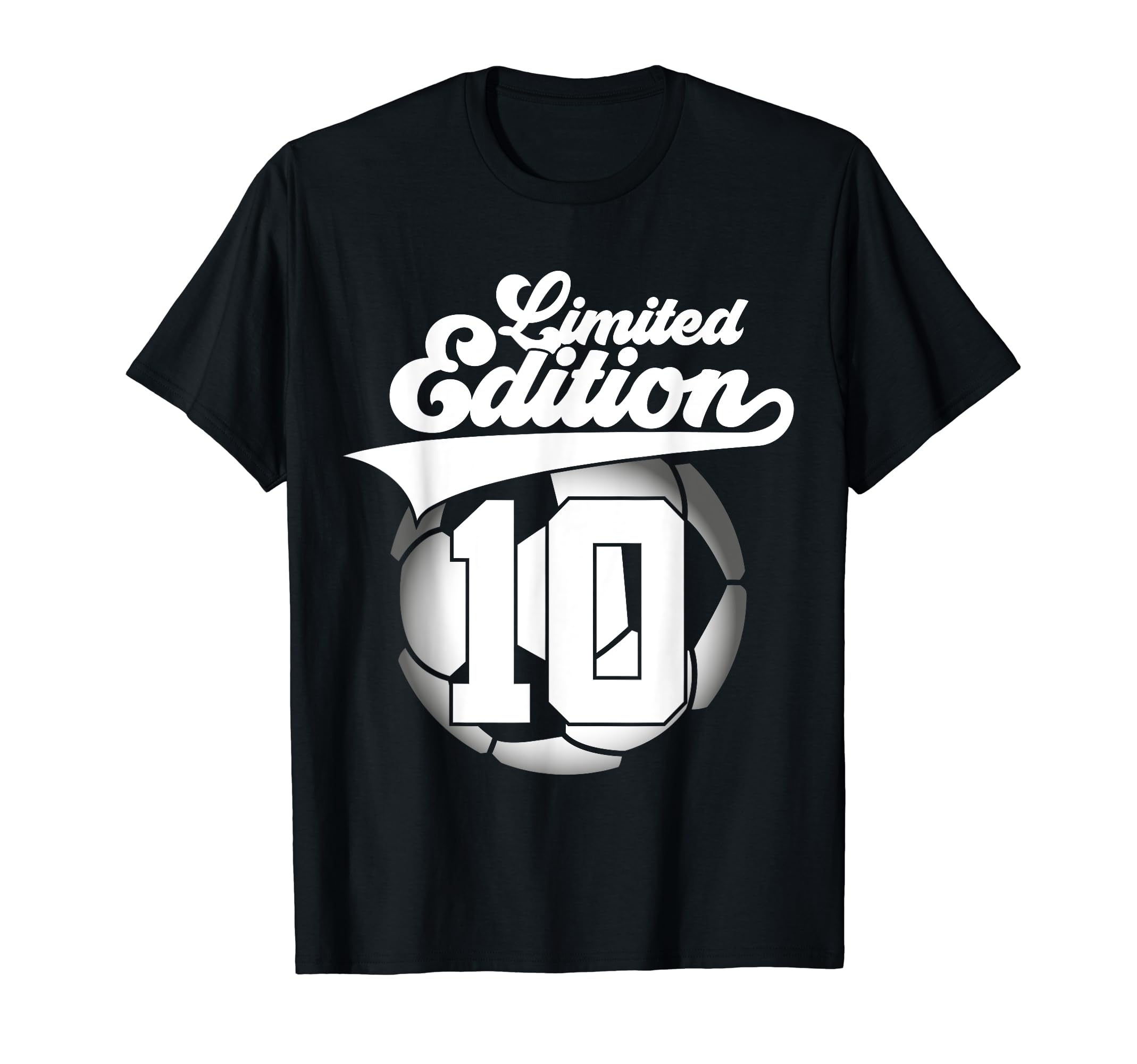 10 Years Football Soccer 10Th T-Shirt - Casual Everyday Wear Men Women