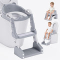 Potty Training Seat, 3-in-1 Toddler Toilet Seat with Step Stool Ladder, Splash Guard Anti-Slip Pad, Foldable Potty Chair with Soft Cushion for Toddler Kids Boys Girls