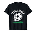 I Love Soccer Enthusiasts Passion Team T-Shirt - Graphic Print Unisex