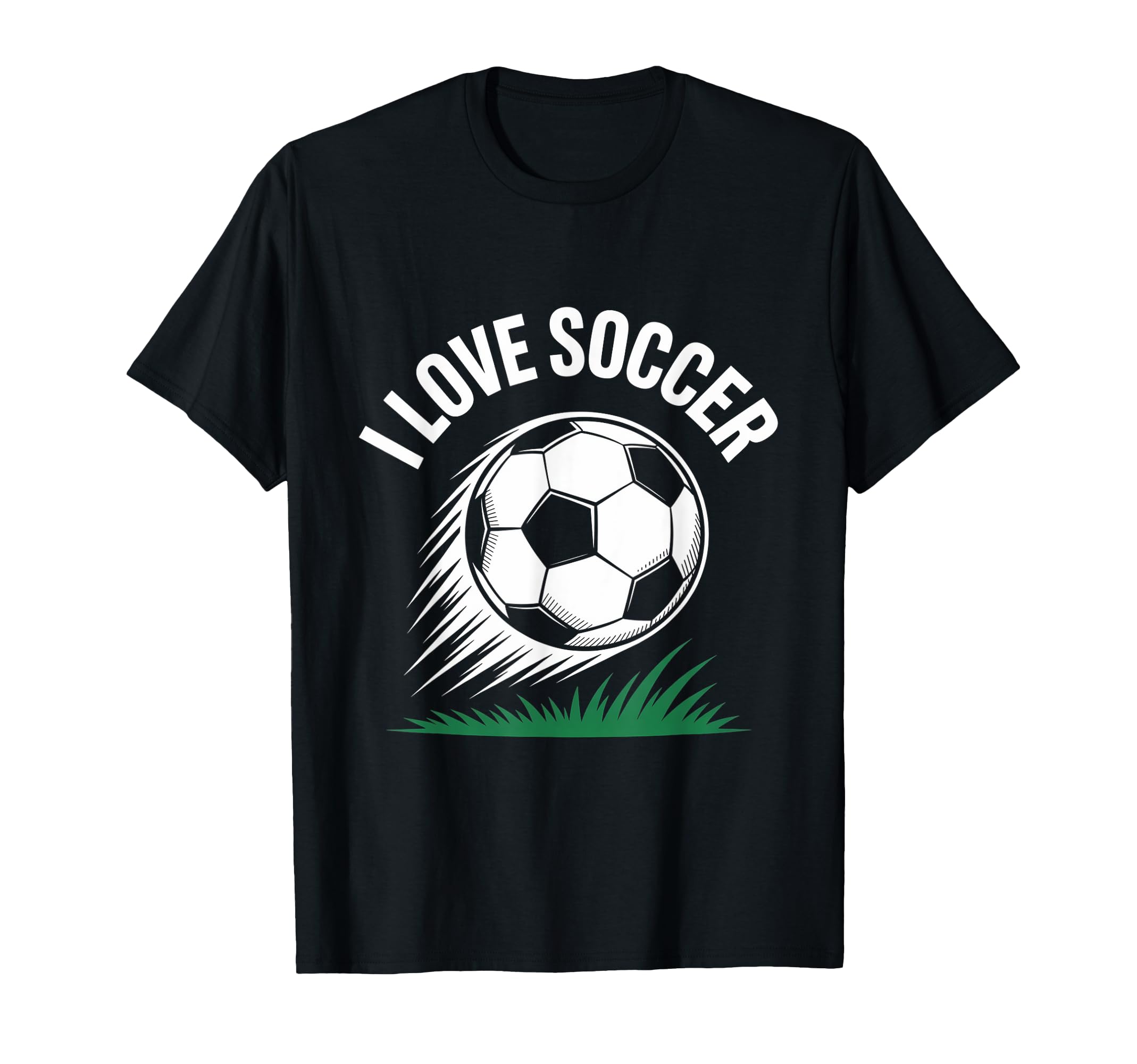 I Love Soccer Enthusiasts Passion Team T-Shirt - Graphic Print Unisex