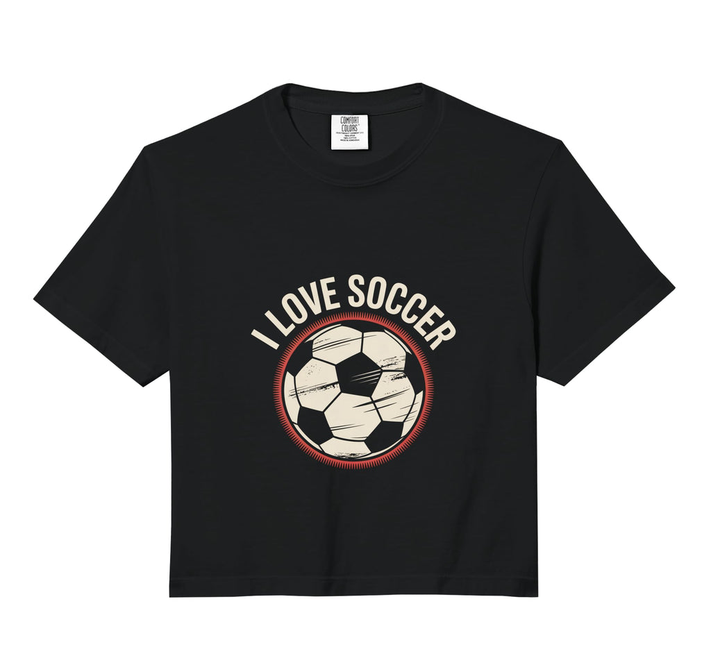 I Love Soccer Football Comfort T-Shirt - Fun Novelty Design Men Women