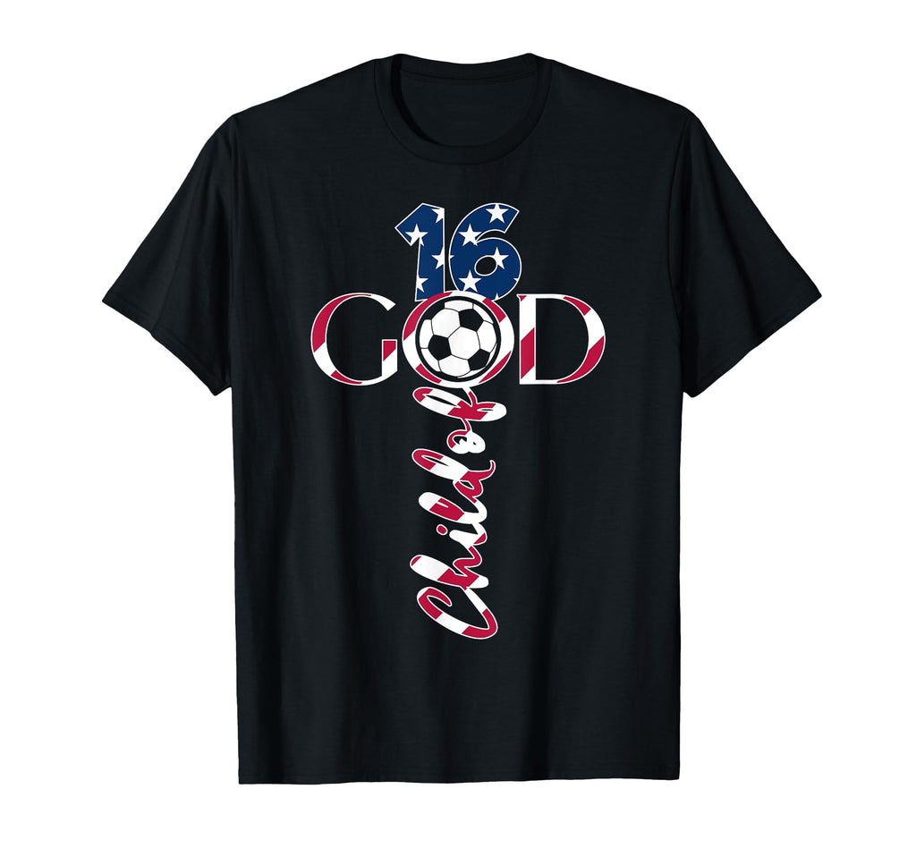 Jesus 16 Years Child God Soccer 16Th T-Shirt - Custom Art Print Men Women