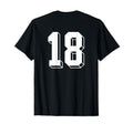 Number 18 Backside 80S 90S Team T-Shirt - Fun Novelty Design Men Women