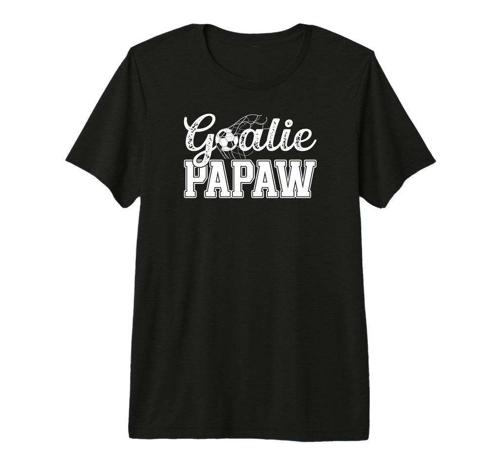 Mens Soccer Goalie Papaw Soccer T-Shirt - Trendy Graphic Men Women