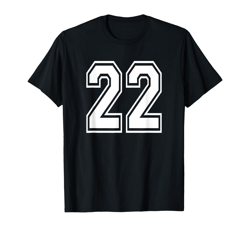 Number 22 Numbered Uniform Sports T-Shirt - Custom Art Print Men Women