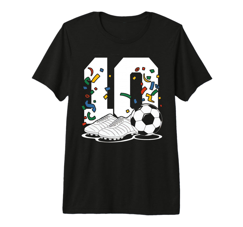 10 Soccer Birthday Gift Soccer Fan T-Shirt - Streetwear Style Unisex