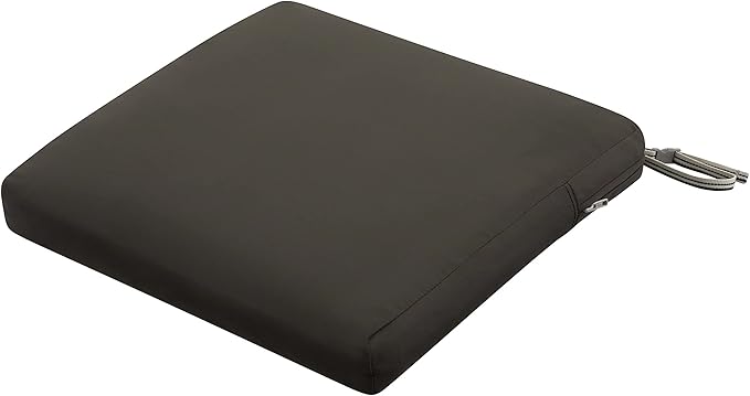 Classic Accessories Ravenna Water-Resistant 21 x 21 x 3 Inch Patio Seat Cushion, Espresso
