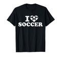 I Love Soccer T-Shirt - Minimalist Print Men Women