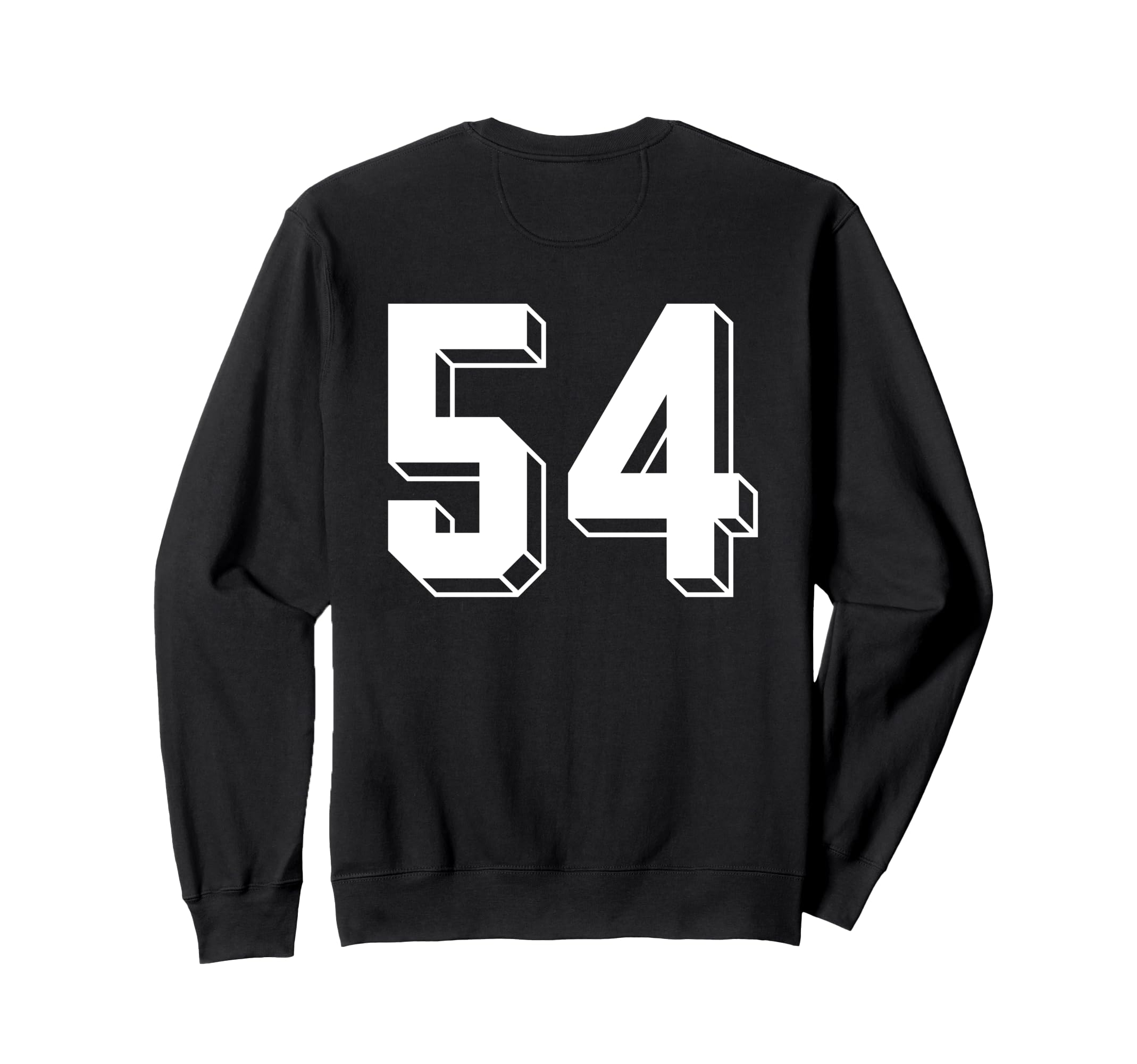 Number 54 Backside 80S 90S Team Sweatshirt - Graphic Print Men Women