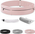 Running Belt for Women and Men, Water Proof Running Belts Fanny Pack with Water Bottle,Slim Hydration Running Bag Belts with Phone Bottle Holder Adjustable Fit for Runner (Pink, Large)