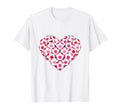 Heart Shaped Soccer Ball Art T-Shirt - Custom Art Print for Adults