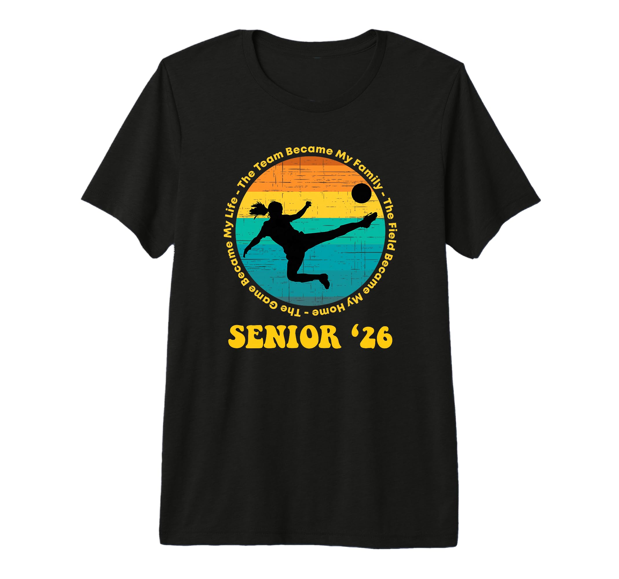 Soccer Senior Team Became My Family T-Shirt - Minimalist Print Men Women