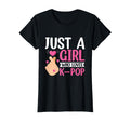 Just Who Loves K Pop Kpop Fan Lover Heart T-Shirt - Minimalist Print Unisex