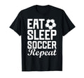 Eat Sleep Soccer Repeat Fantasy Sports T-Shirt - Graphic Print Men Women