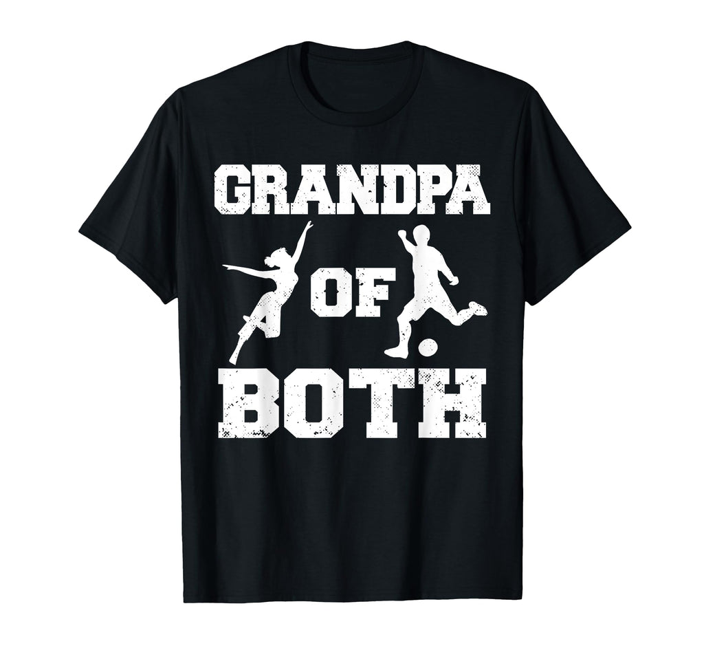 Grandpa Both Funny Soccer And Dance T-Shirt - Fun Novelty Design Unisex
