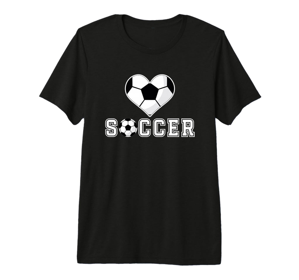 Heart Soccer Passionate Fan T-Shirt - Novelty Apparel for Adults