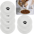6 Pack Cat Food Bowl, Ceramic Cat Bowls, Anti Whisker Fatigue Cats Bowl Set, 5.9 Inches Shallow Wide Kitten Plates for Food and Water