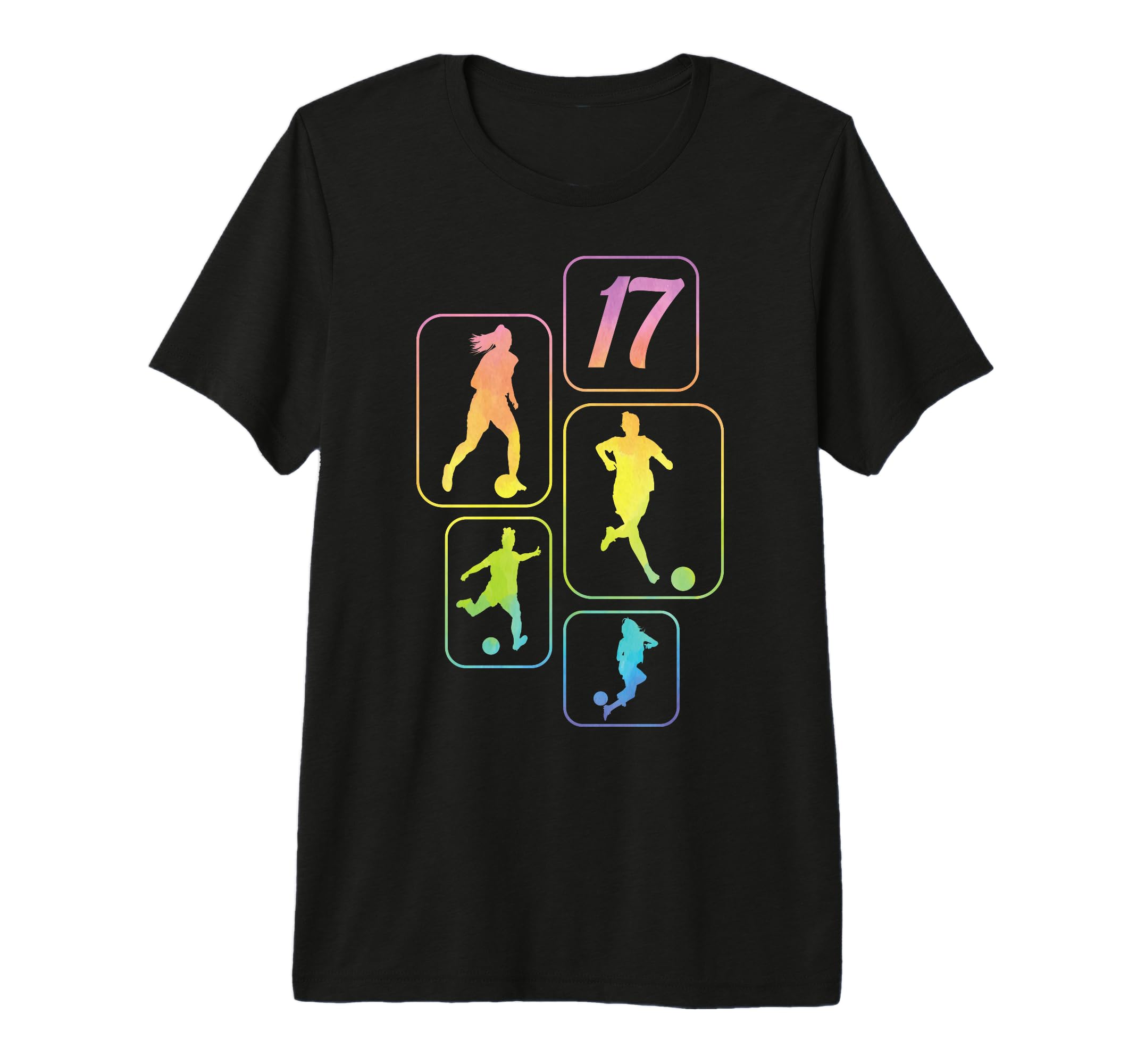 17Th Birthday Soccer Player T-Shirt - Fun Novelty Design Men Women