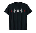 Soccer Ball Heartbeat Funny Soccer T-Shirt - Custom Art Print Unisex