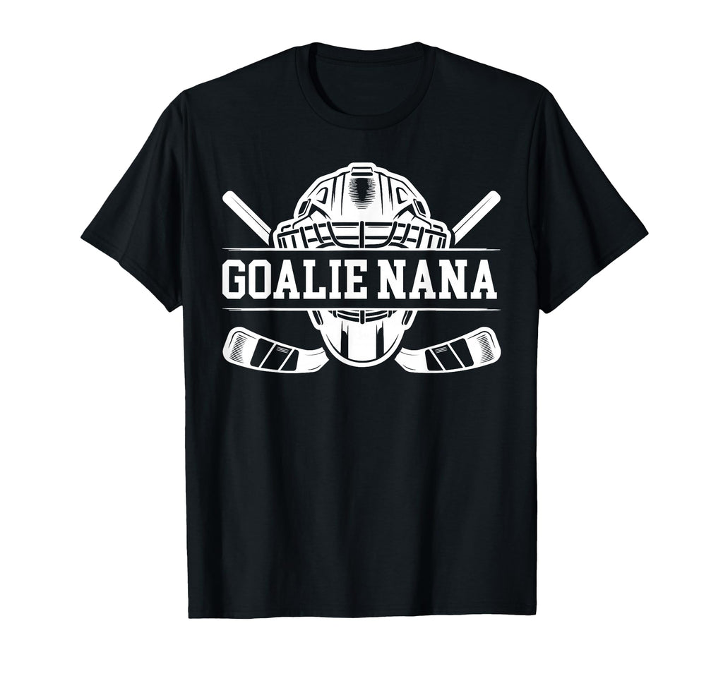 Ice Hockey Goalie Nana Hockey Keeper T-Shirt - Novelty Apparel for Adults